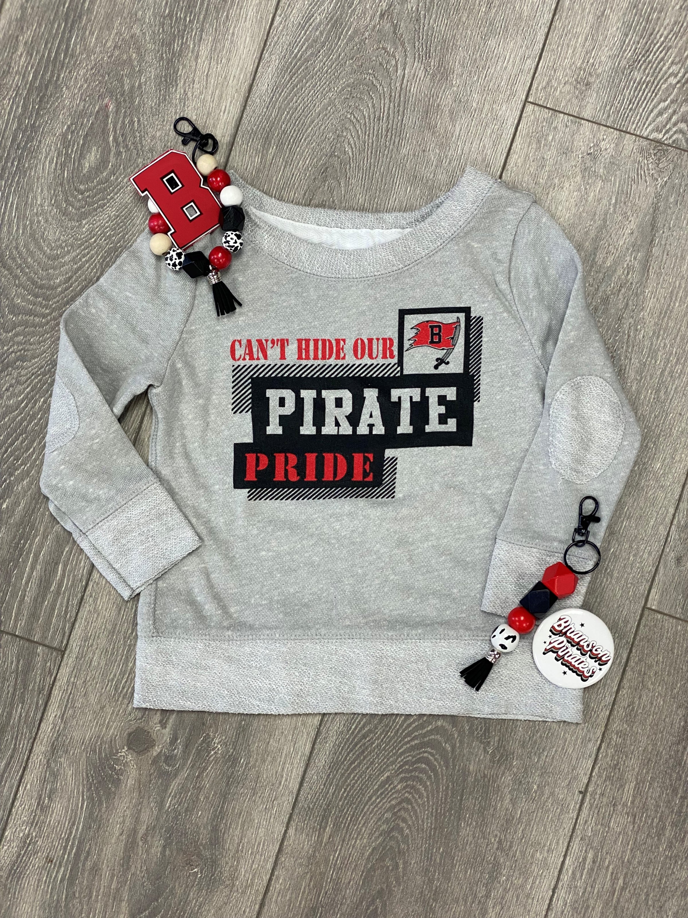 Grey Toddler Pirate Pride Sweatshirt